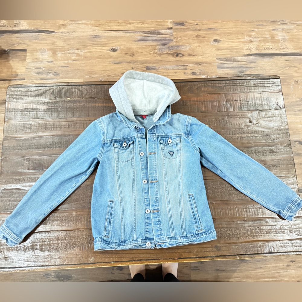 Guess Blue and Gray Jean Jacket Classic Denim Style